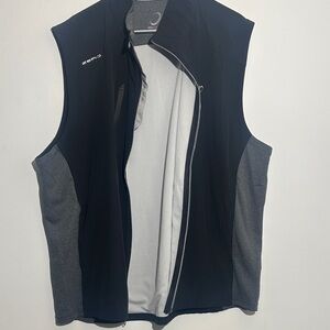 Men's Black and Gray Active Vest